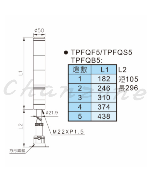 天得科技 積層式警示燈 TPFQF5 TPFQS5 TPFQB5